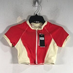 One One Adeline Bikini Top, Women's Size M - Red